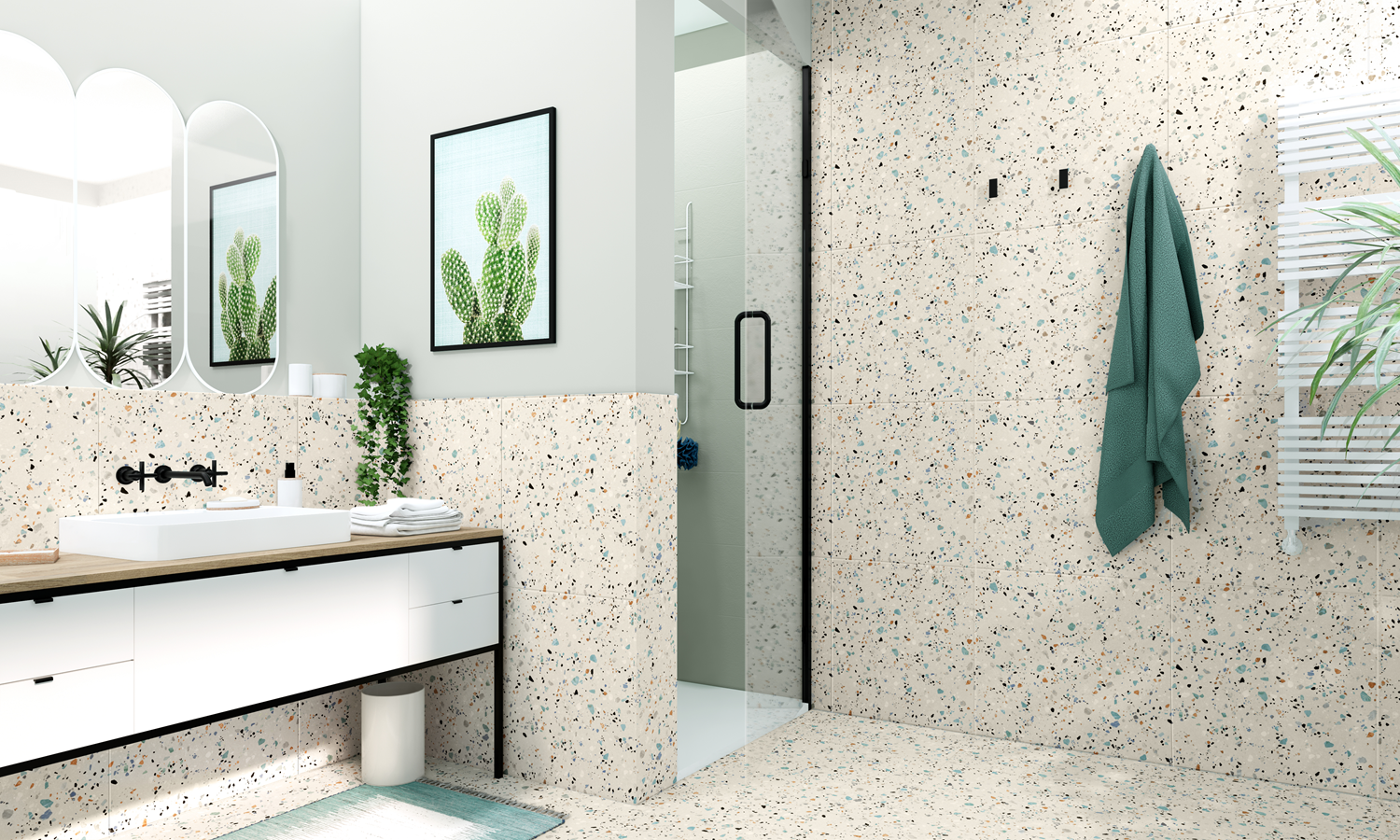 Wandtegel Overland Antracite Groove 60x120 rett Vloertegel Gobi Nude 60x120 rett