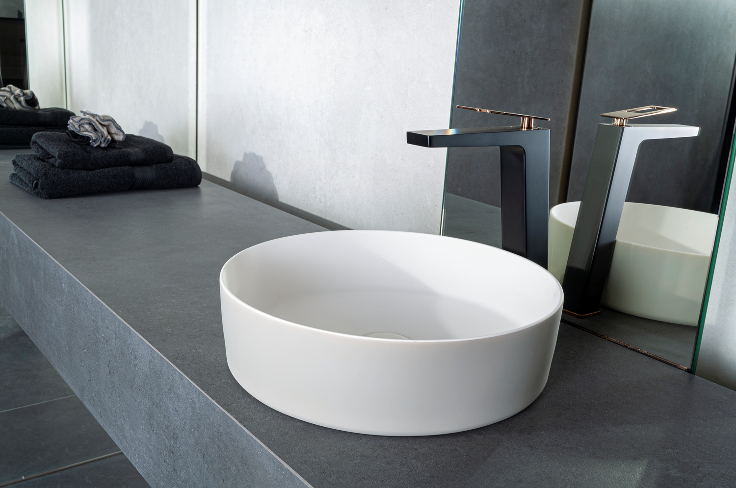 Waskom Tess 39x39x10,8 cm - antraciet Waskom Tess 39x39x10,8 cm - greige EXT