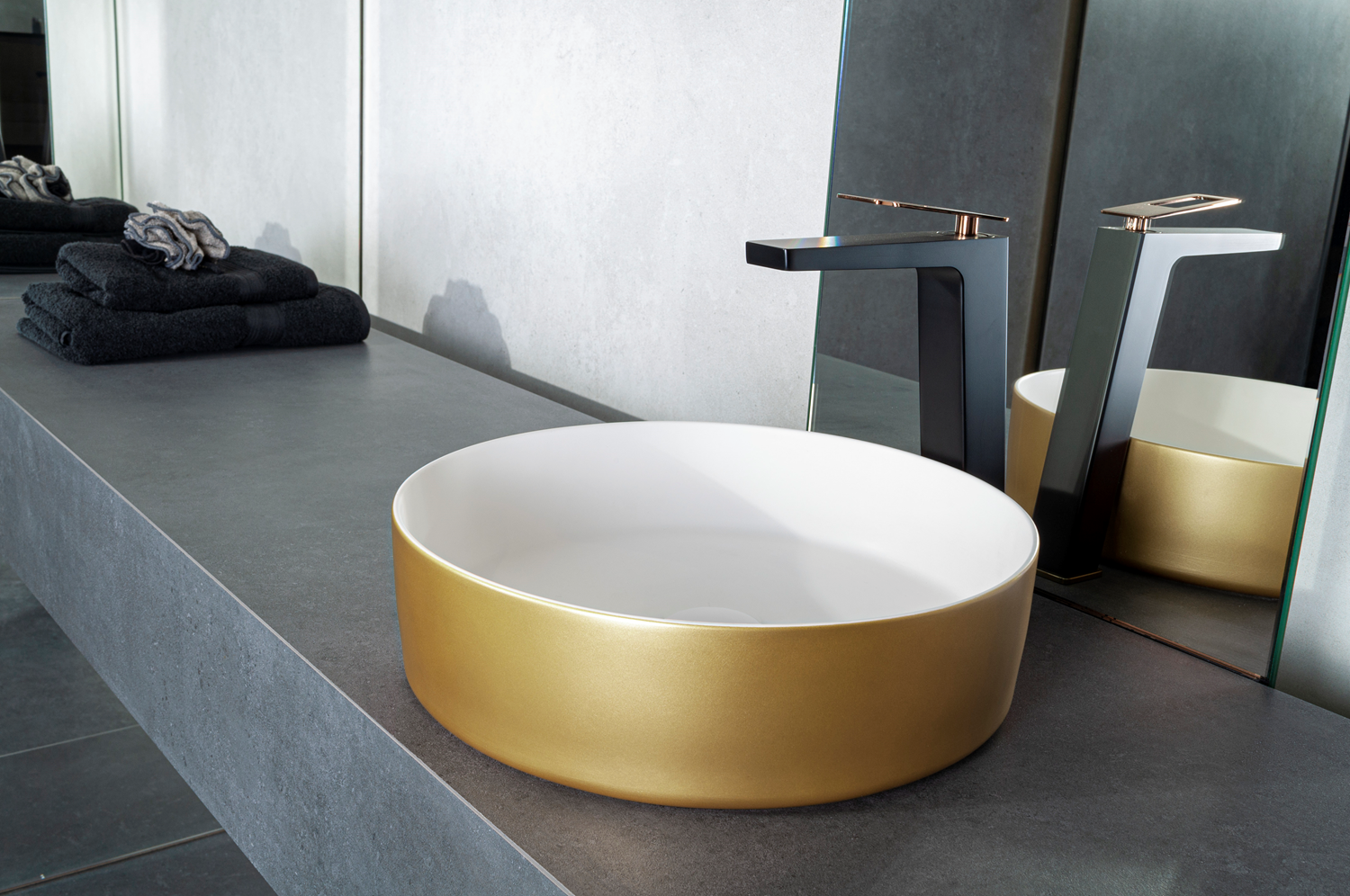 Waskom Tess 39x39x10,8 cm - antraciet Waskom Tess 39x39x10,8 cm - goud EXT