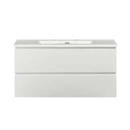 Badkamermeubel Tieme in hoogglans wit 120x50x48cm met topblad