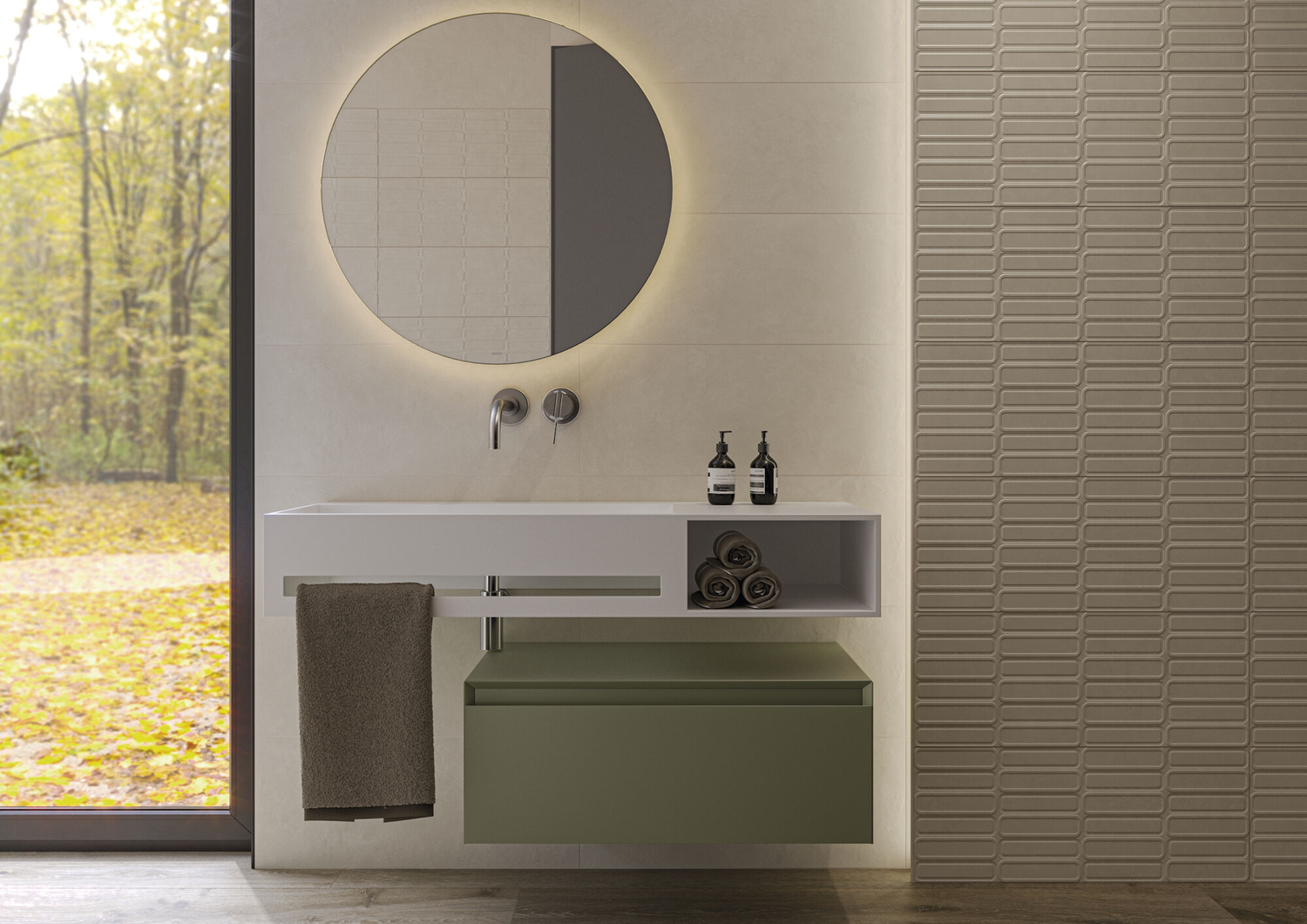 Wandtegel Alure Ivory 25x50 Wandtegel Alure Ivory 25x50