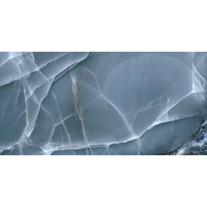 Vloertegel Onyx Rose polished 120x120 rett Vloertegel Onyx Bleu polished 60x120 rett
