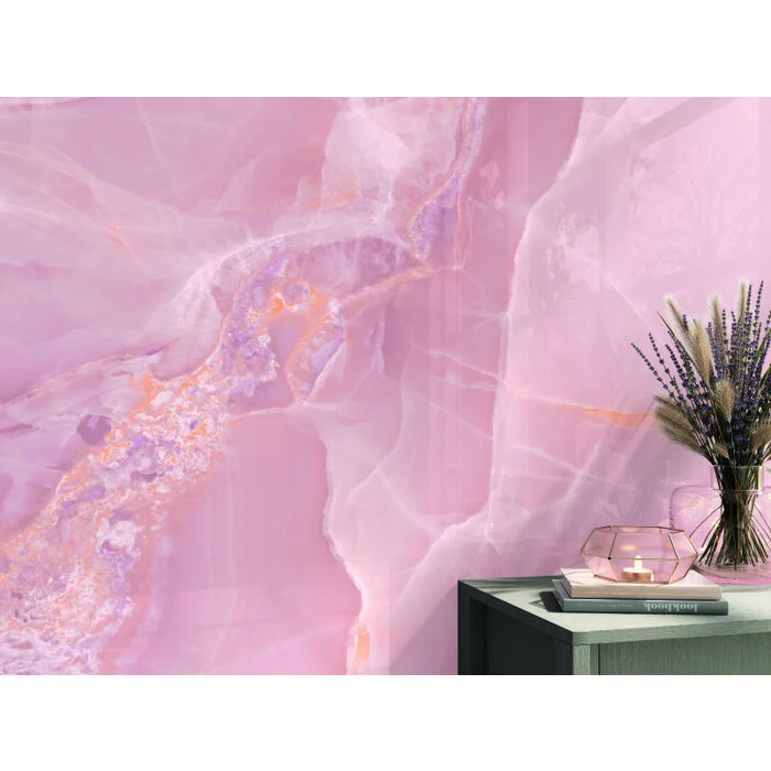 Vloertegel Onyx Rose polished 120x120 rett Vloertegel Onyx Rose polished 60x120 rett