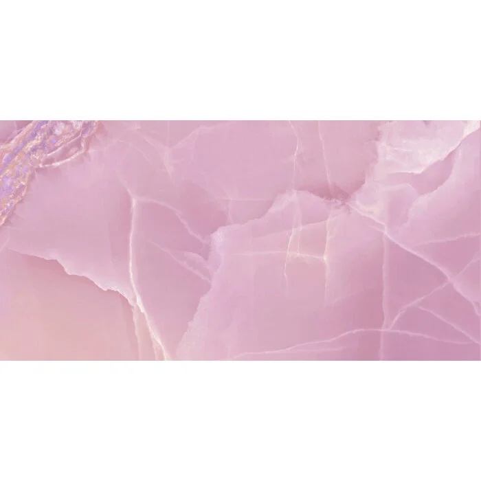 Vloertegel Onyx Rose polished 120x120 rett Vloertegel Onyx Rose polished 60x120 rett