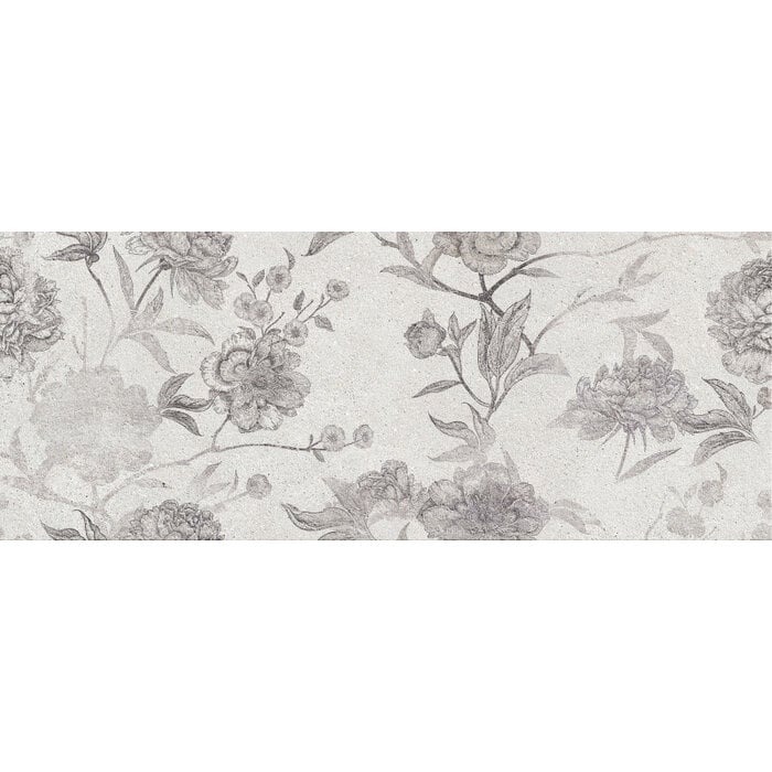 Wandtegel Borneo White Malone decor 30x75 rett Wandtegel Borneo White Malone decor 30x75 rett