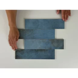 Wandtegel Moon Blue glans 7,5x30 Wandtegel Moon Blue glans 7,5x30