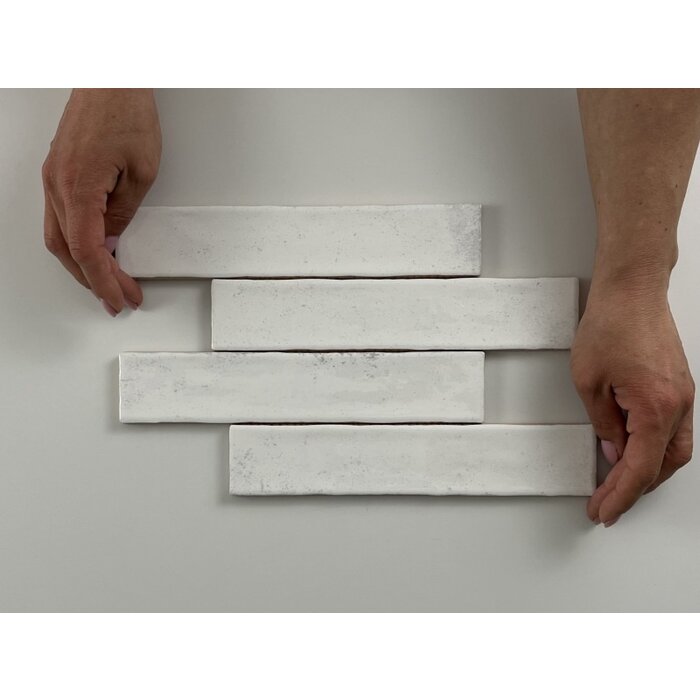 Kalon White wandtegel 5x25 glans Kalon White wandtegel 5x25 glans